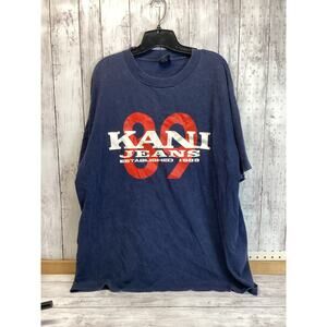 Karl Kani Jeans 1989 T-Shirt Size 2XL Blue